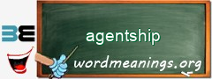 WordMeaning blackboard for agentship